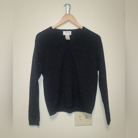 Talbots Sweaters - Vintage Talbots wool Cardigan with gold studs size ps